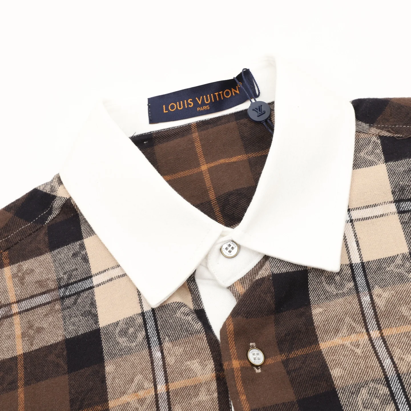 LV Shirts Brown-White S-L B90202609080084 - Image 3