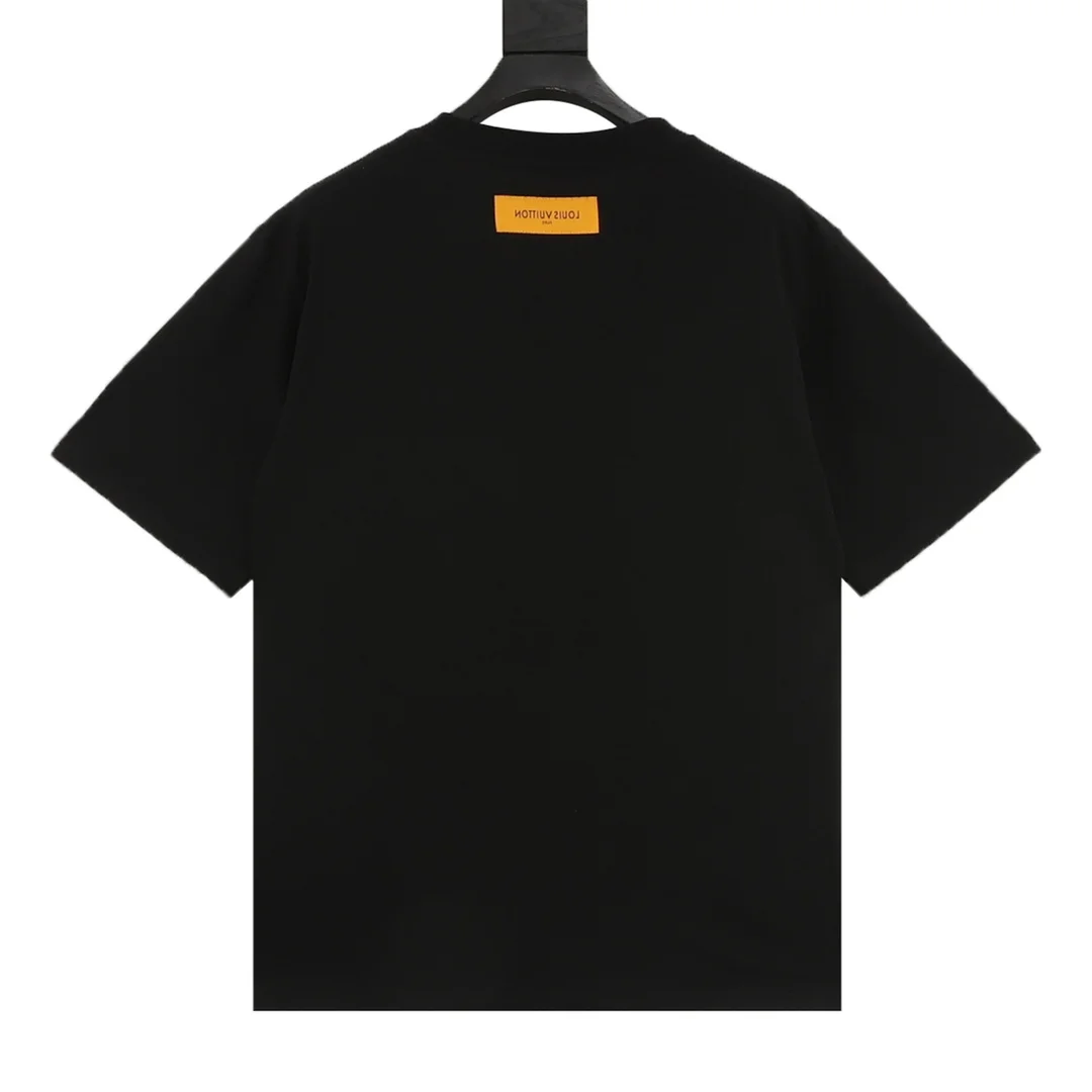LV T-shirts Cotton Black-White-Yellow-Blue S-XL A20202609080411 - Image 2