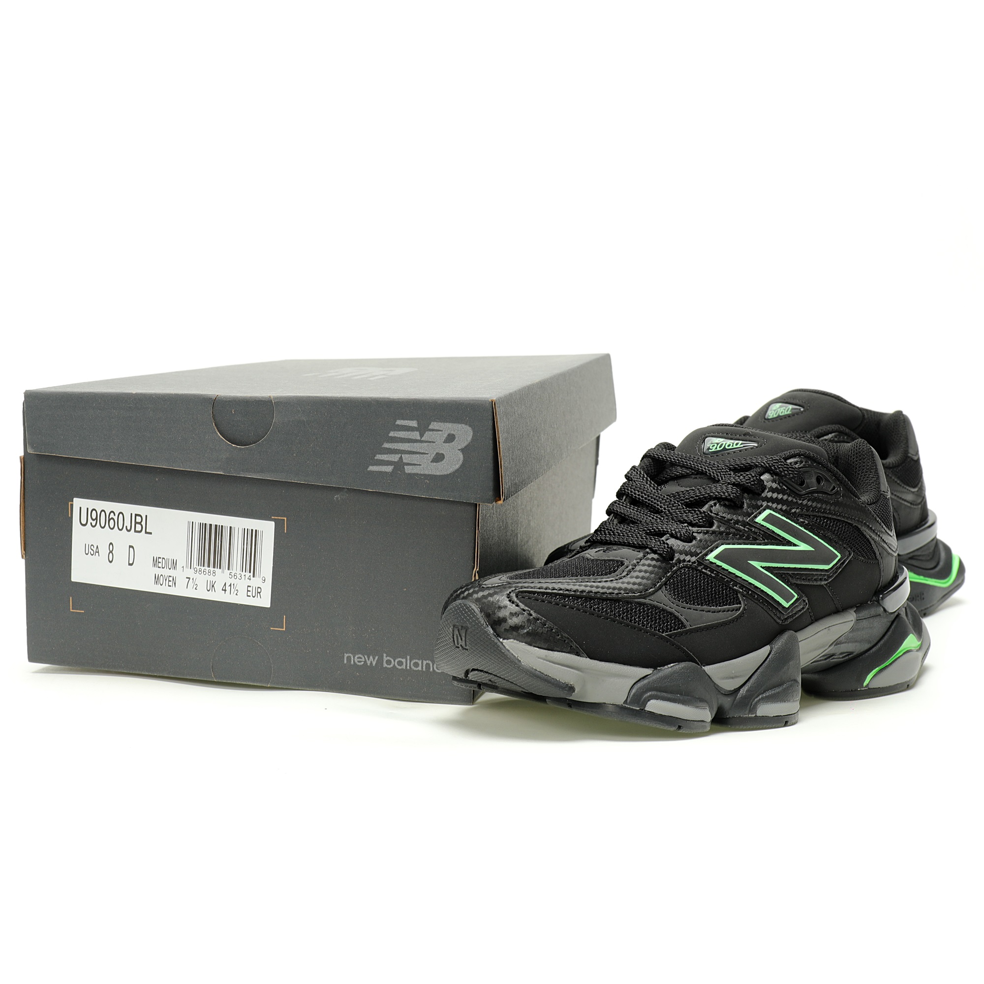 New Balance 9060 Black Green U9060JBL - Image 9