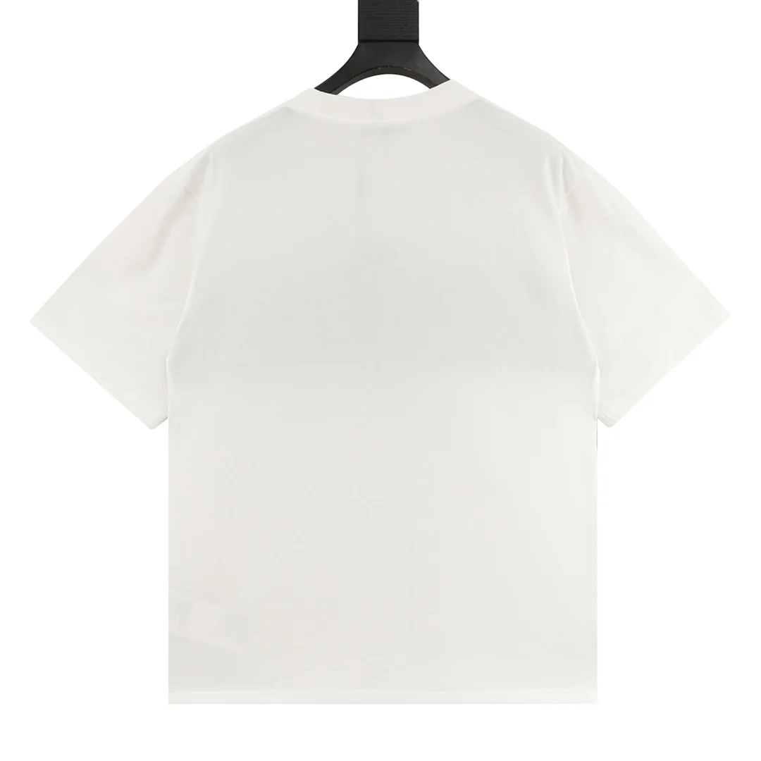 PRADA T-shirts Combed Cotton White-Black S-XL A20202609080395 - Image 2