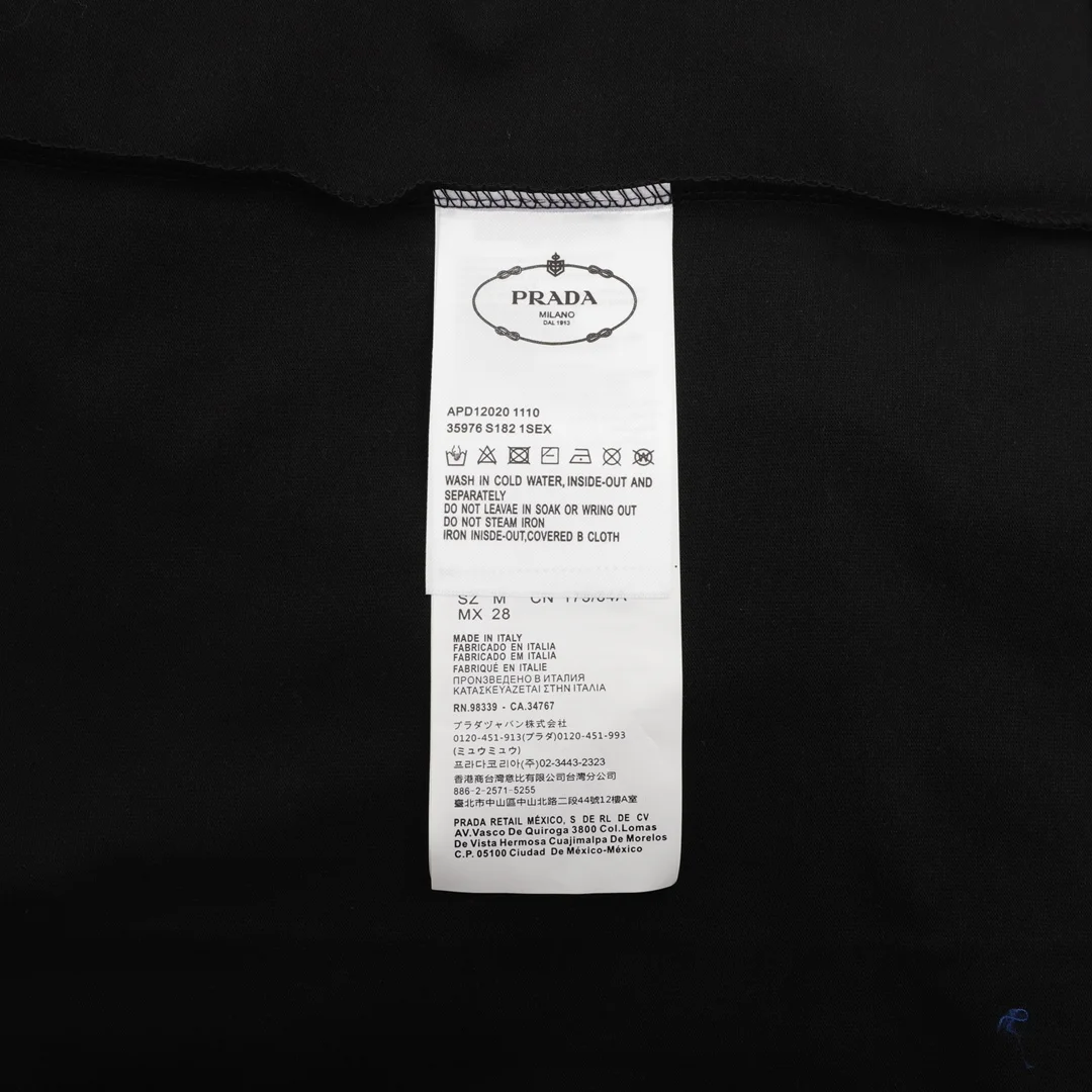 PRADA T-shirts Cotton Black S-XL A10202609080316 - Image 6