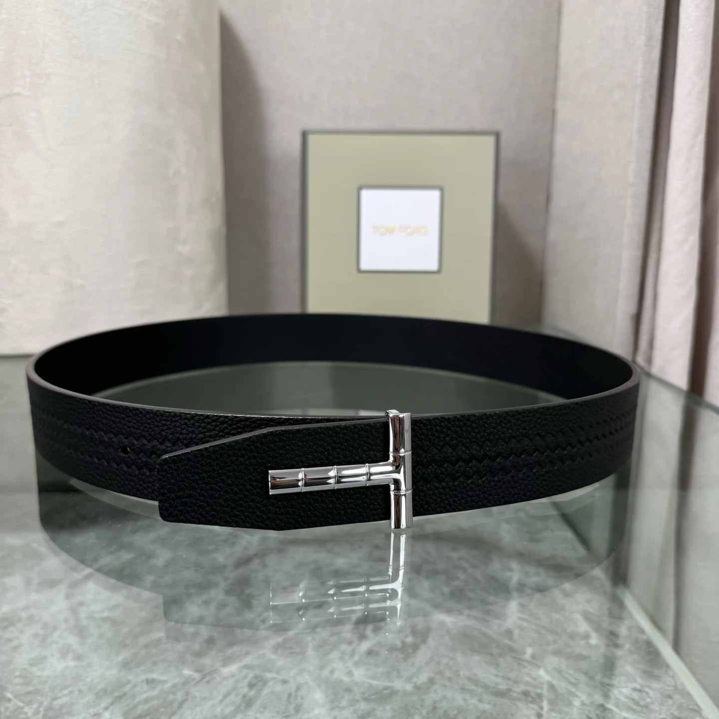 Alternative view of TOM FORD Belts Black-Silver A70202609070014