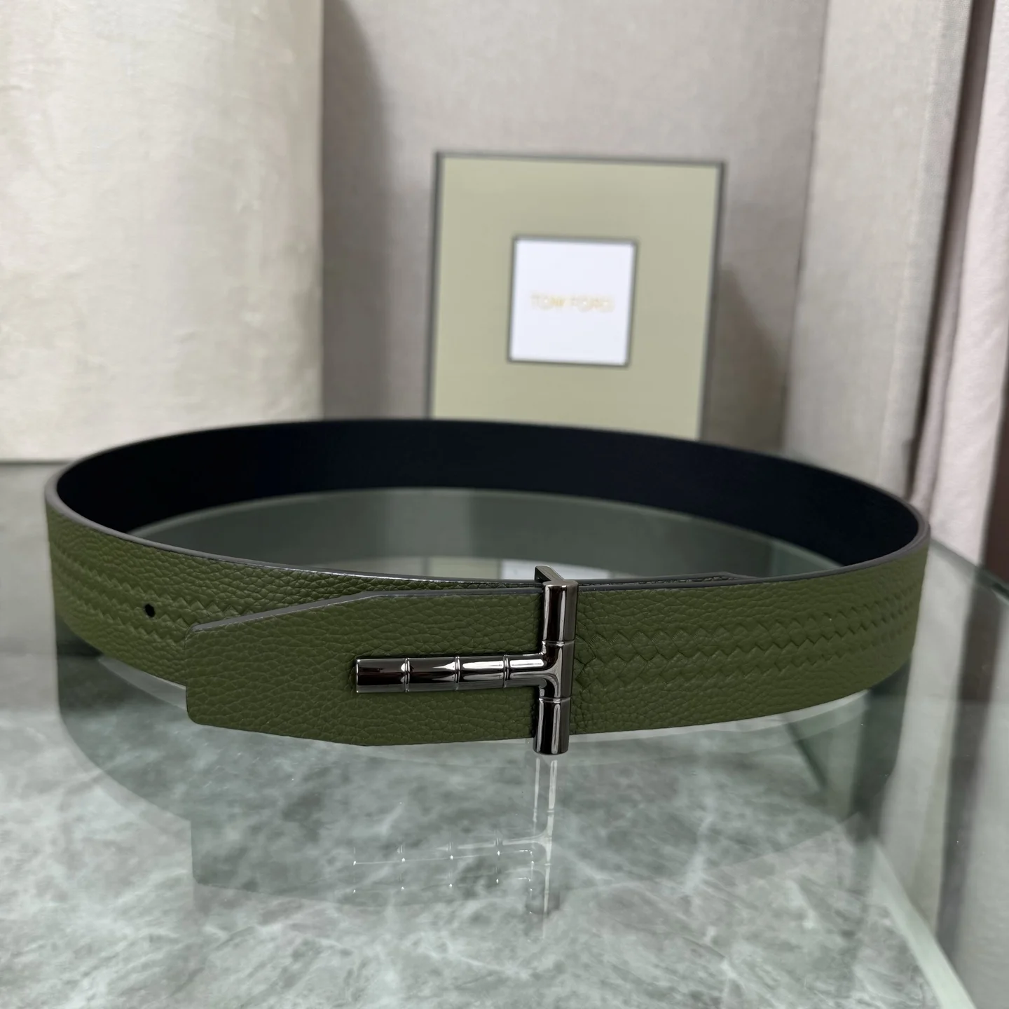 Alternative view of TOM FORD Belts Leather Green-Black A70202609070012