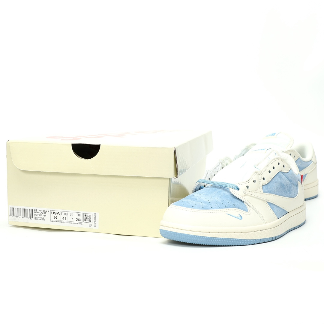 The North Face x Travis Scott Nike Air Jordan 1 Low OG SP TNF AJ1 TS DM7866-124 - Image 9