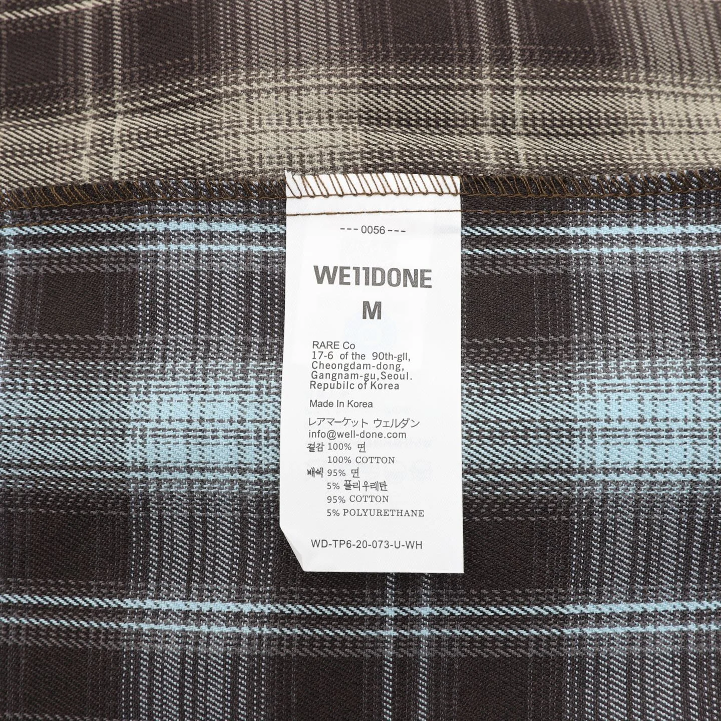 WE11DONE Shirts Brown-Blue S-L B20202609080283 - Image 9