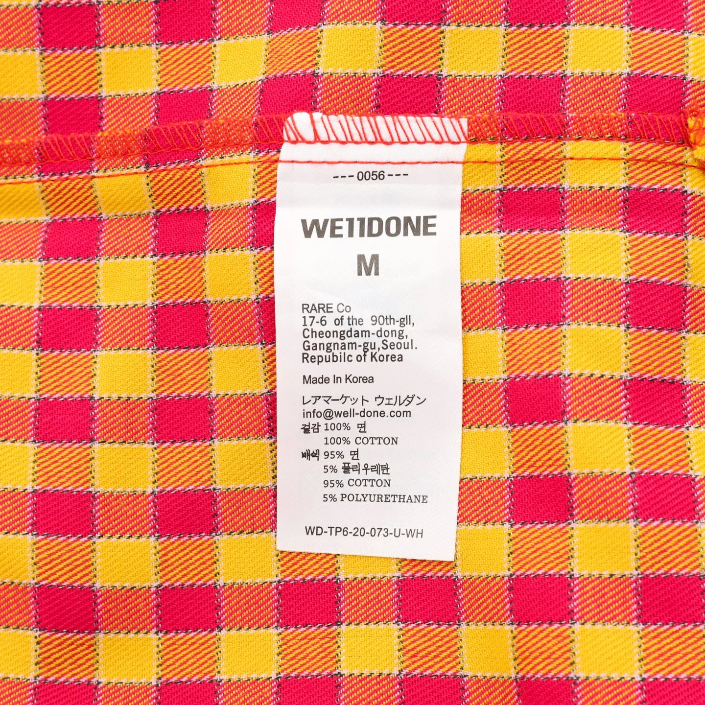 WE11DONE Shirts Red-Yellow S-L B40202609080507 - Image 9