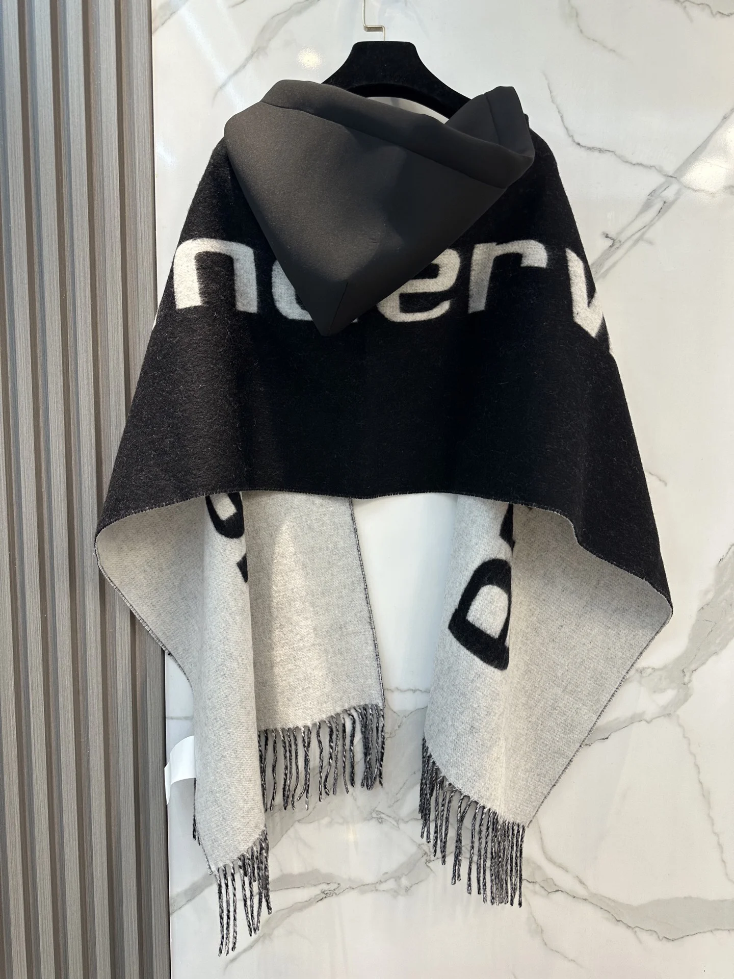 ALEXANDER WANG Scarves Wool Black-Gray 200X50 A6510071220 - Image 9