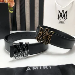 AMIRI Belts Black-Gold A9010050110