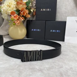 Alternative view of AMIRI Belts Leather Black-Blue-Gold A9010050105
