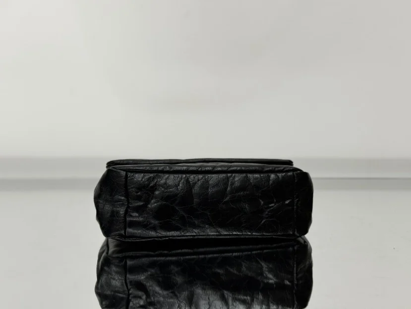 BALENCIAGA Shoulder Bags Soft Calf Leather Black-Gold 24.8X22X12CM E5010065882 - Image 3