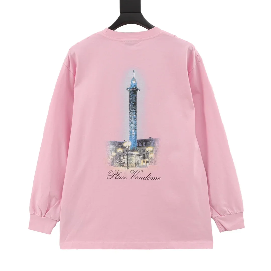 Alternative view of BALENCIAGA T-shirts Combed Cotton Pink-Black S-XL A60202610040060