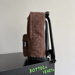 Alternative view of BOTTEGA VENETA Backpacks Bags Suede & Calf Leather Brown-Black 30X46X14CM A46010063332