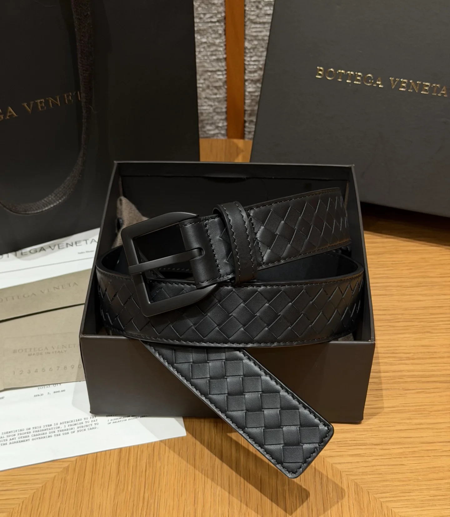 BOTTEGA VENETA Belts Black 3.5cm Width B2010050214