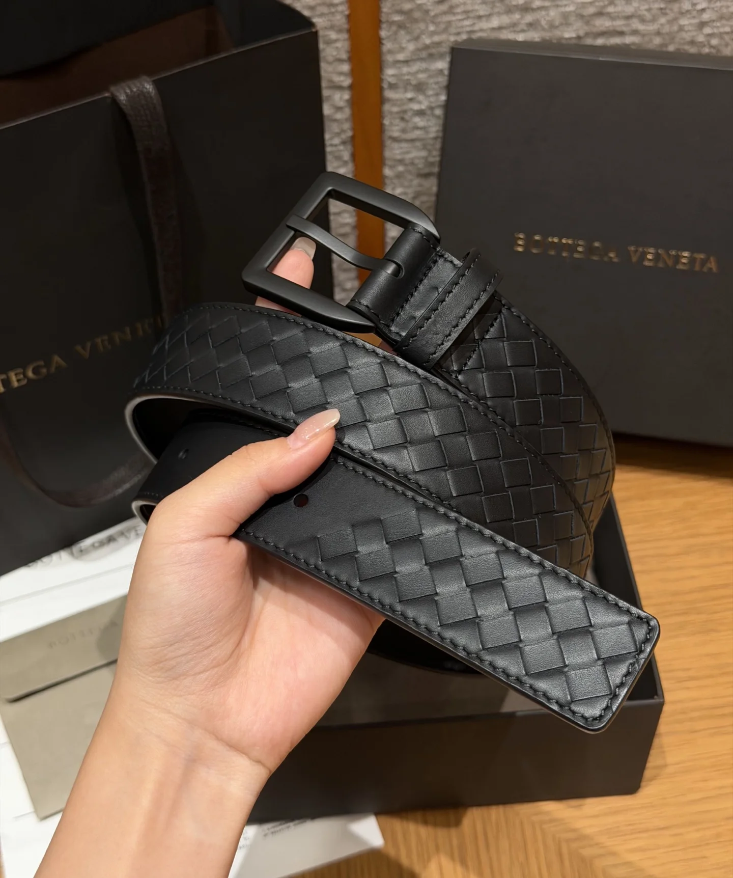 BOTTEGA VENETA Belts Black 3.5cm Width B2010050214 - Image 2
