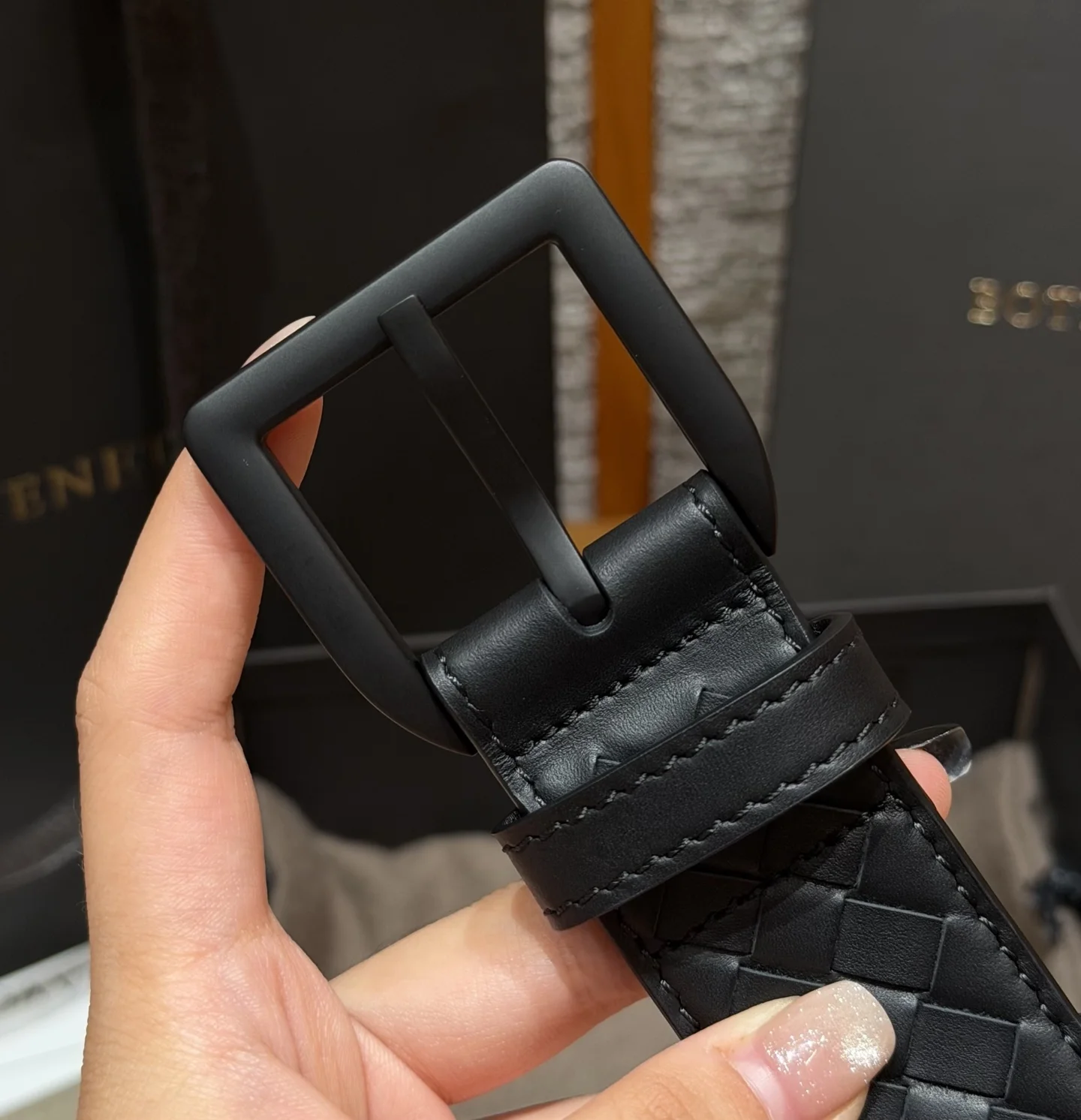 BOTTEGA VENETA Belts Black 3.5cm Width B2010050214 - Image 4