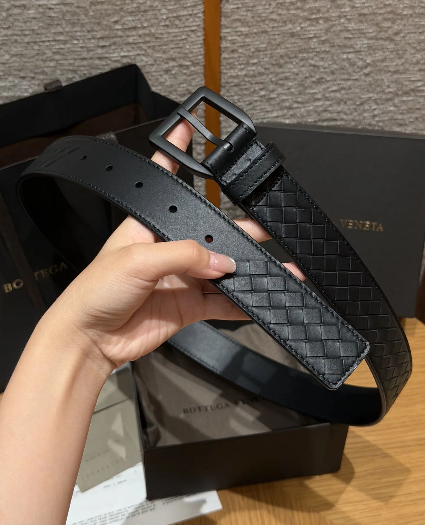 BOTTEGA VENETA Belts Black 3.5cm Width B2010050214 - Image 8