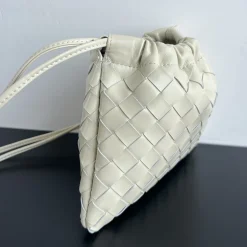Alternative view of BOTTEGA VENETA Bucket Bags Calf Leather Cream-Silver 21X16.6X1CM F8010065379