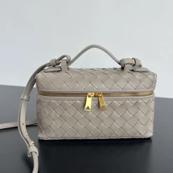 BOTTEGA VENETA Bucket Bags Gray-Gold 22X12.5X5CM F8010064657