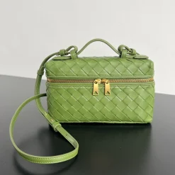 BOTTEGA VENETA Bucket Bags Green-Gold 22X12.5X5CM F8010064663