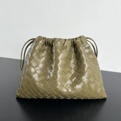 BOTTEGA VENETA Bucket Bags Nappa Leather Khaki 32X23CM G8010065348