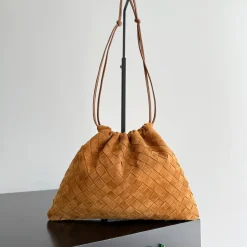 BOTTEGA VENETA Bucket Bags Technical Nylon Brown 32X23X1CM G8010065326