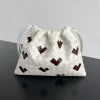 BOTTEGA VENETA Bucket Bags White-Burgundy 32X23CM G8010065351