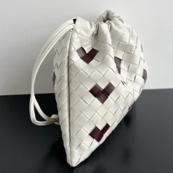 Alternative view of BOTTEGA VENETA Bucket Bags White-Burgundy 32X23CM G8010065351
