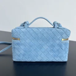 Alternative view of BOTTEGA VENETA Bucket Bags Woven Leather Blue-Gold 22X12.5X5CM H7010064660