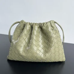 BOTTEGA VENETA Bucket Bags Woven Leather Green 32X23CM G8010065346