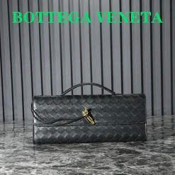 BOTTEGA VENETA Clutches Bags Black-Gold 31X13X3CM F8010064343
