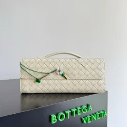 BOTTEGA VENETA Clutches Bags Cream-Green 31X13X3CM H7010064473