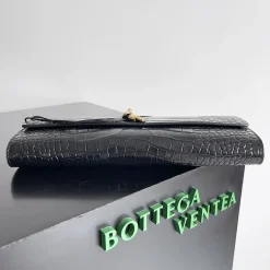 Alternative view of BOTTEGA VENETA Clutches Bags Crocodile Leather Black-Gold 31X13X3CM G1010064281