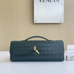 BOTTEGA VENETA Clutches Bags Green-Gold 31X13X3CM F8010064305