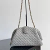 BOTTEGA VENETA Clutches Bags Grey-Gold 31.5X16.5X11CM A13010063725
