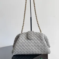 BOTTEGA VENETA Clutches Bags Grey-Gold 31.5X16.5X11CM A13010063725