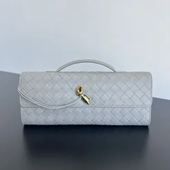 BOTTEGA VENETA Clutches Bags Grey-Gold 31X13X3CM F8010064276