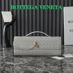BOTTEGA VENETA Clutches Bags Grey-Gold 31X13X3CM F8010064455