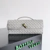 BOTTEGA VENETA Clutches Bags Grey-Gold 31X13X3CM F8010064457
