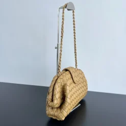 Alternative view of BOTTEGA VENETA Clutches Bags Intrecciato Lambskin Brown-Gold 31.5X16.5X11CM A13010063696