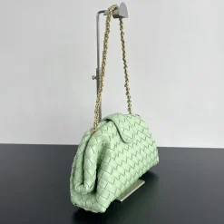 Alternative view of BOTTEGA VENETA Clutches Bags Intrecciato Lambskin Green-Gold 31.5X16.5X11CM A13010063701