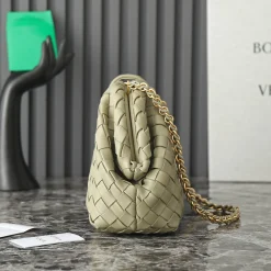Alternative view of BOTTEGA VENETA Clutches Bags Intrecciato Leather Green-Gold 31.5X16.5X11CM A13010063704