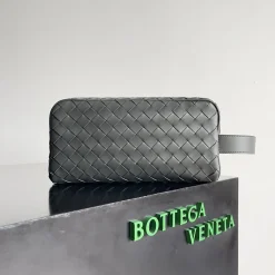 BOTTEGA VENETA Clutches Bags Intrecciato Leather Grey 26X13X10CM G8010064167