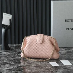 BOTTEGA VENETA Clutches Bags Intrecciato Leather Pink-Gold 31.5X16.5X11CM A13010063740