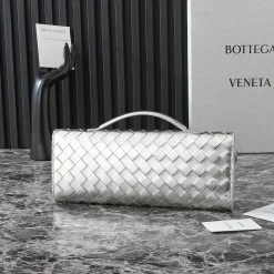 Alternative view of BOTTEGA VENETA Clutches Bags Intrecciato Leather Silver 31X13X3CM F8010064246