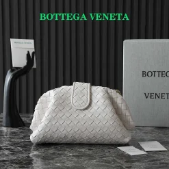 BOTTEGA VENETA Clutches Bags Intrecciato Leather White 31.5X16.5X11CM A13010063753