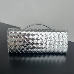 Alternative view of BOTTEGA VENETA Clutches Bags Intreccio Lambskin Silver-Gold 31X13X3CM F8010064282