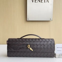 BOTTEGA VENETA Clutches Bags Lamb Leather Brown-Gold 31X13X3CM F8010064300