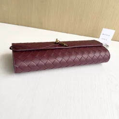 Alternative view of BOTTEGA VENETA Clutches Bags Lambskin Leather Burgundy-Gold 31X13X3CM F8010064297