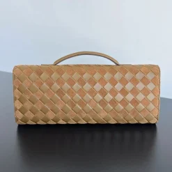 Alternative view of BOTTEGA VENETA Clutches Bags Lambskin & Suede Brown-Gold 31X13X3CM F8010064278