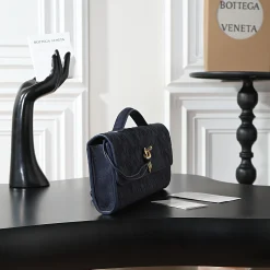 Alternative view of BOTTEGA VENETA Clutches Bags Nappa Lambskin Blue-Gold 31X13X3CM F8010064494
